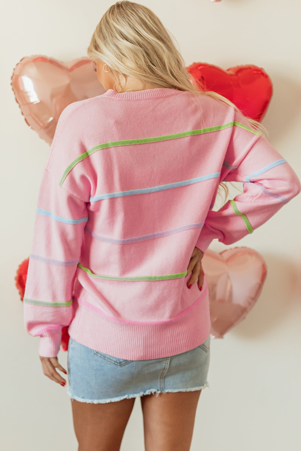 Pink Rainbow Sweater