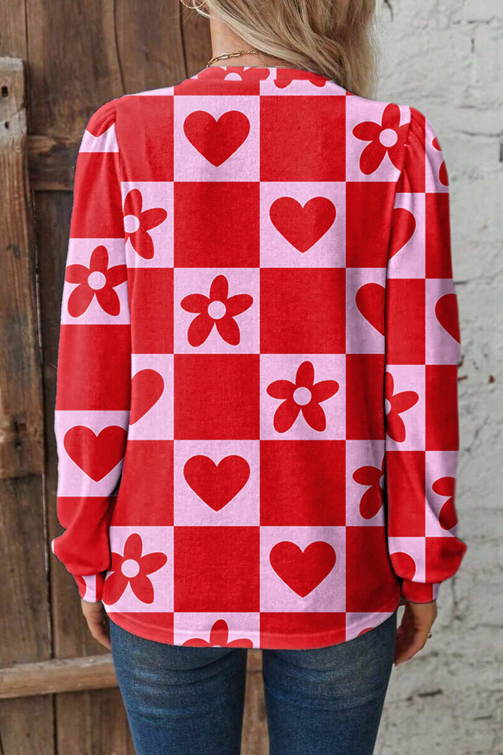Heart Festive Valentine Blouse - AXIOM PREMIUN