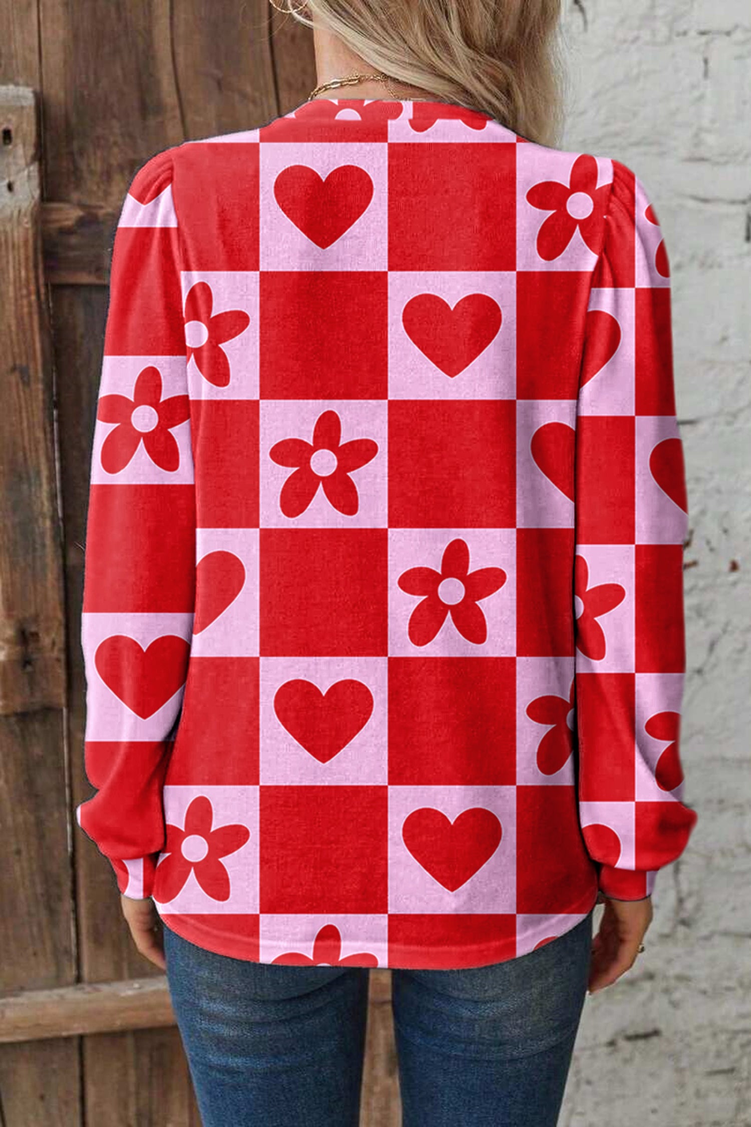 Heart Festive Valentine Blouse - AXIOM PREMIUN