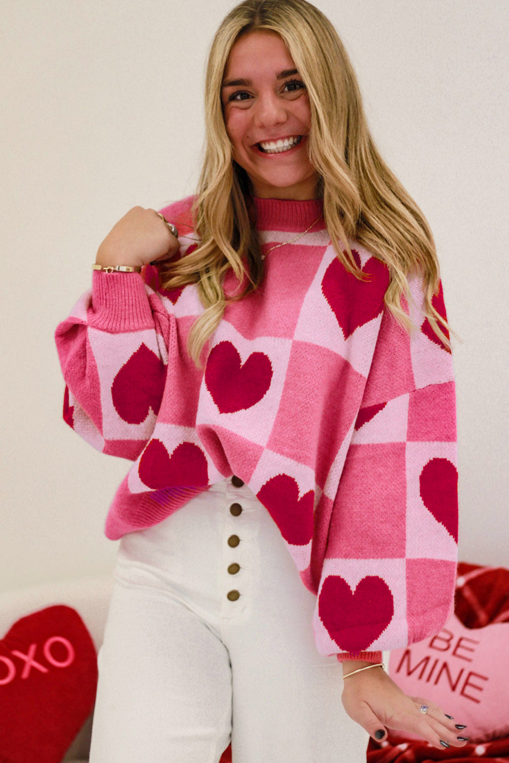 Pink Love Crew Neck Sweater