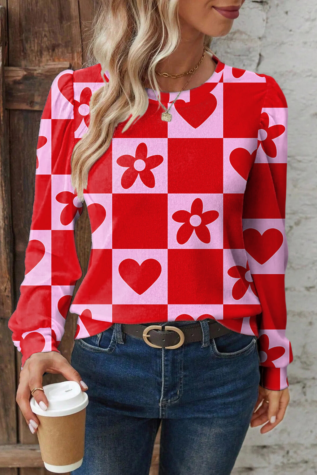 Heart Festive Valentine Blouse