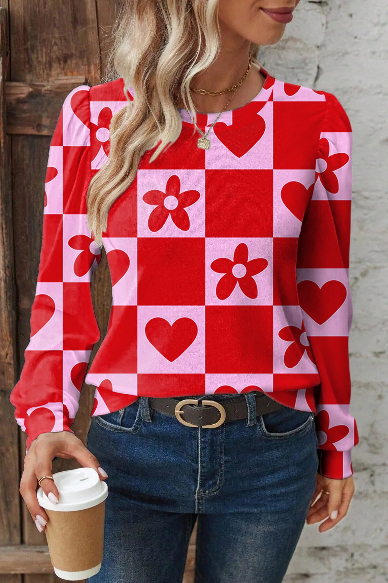Heart Festive Valentine Blouse