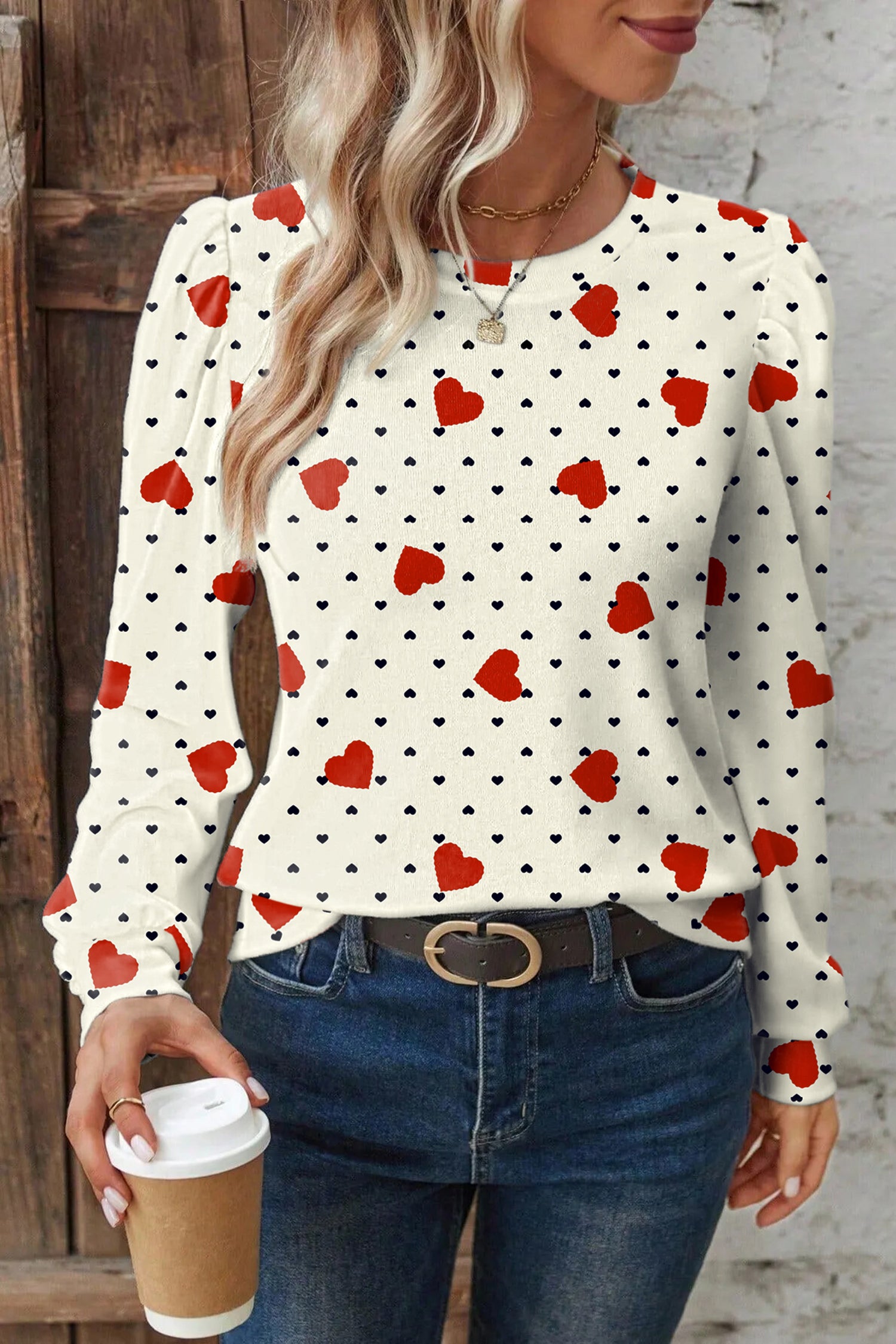 Heart Festive Valentine Blouse