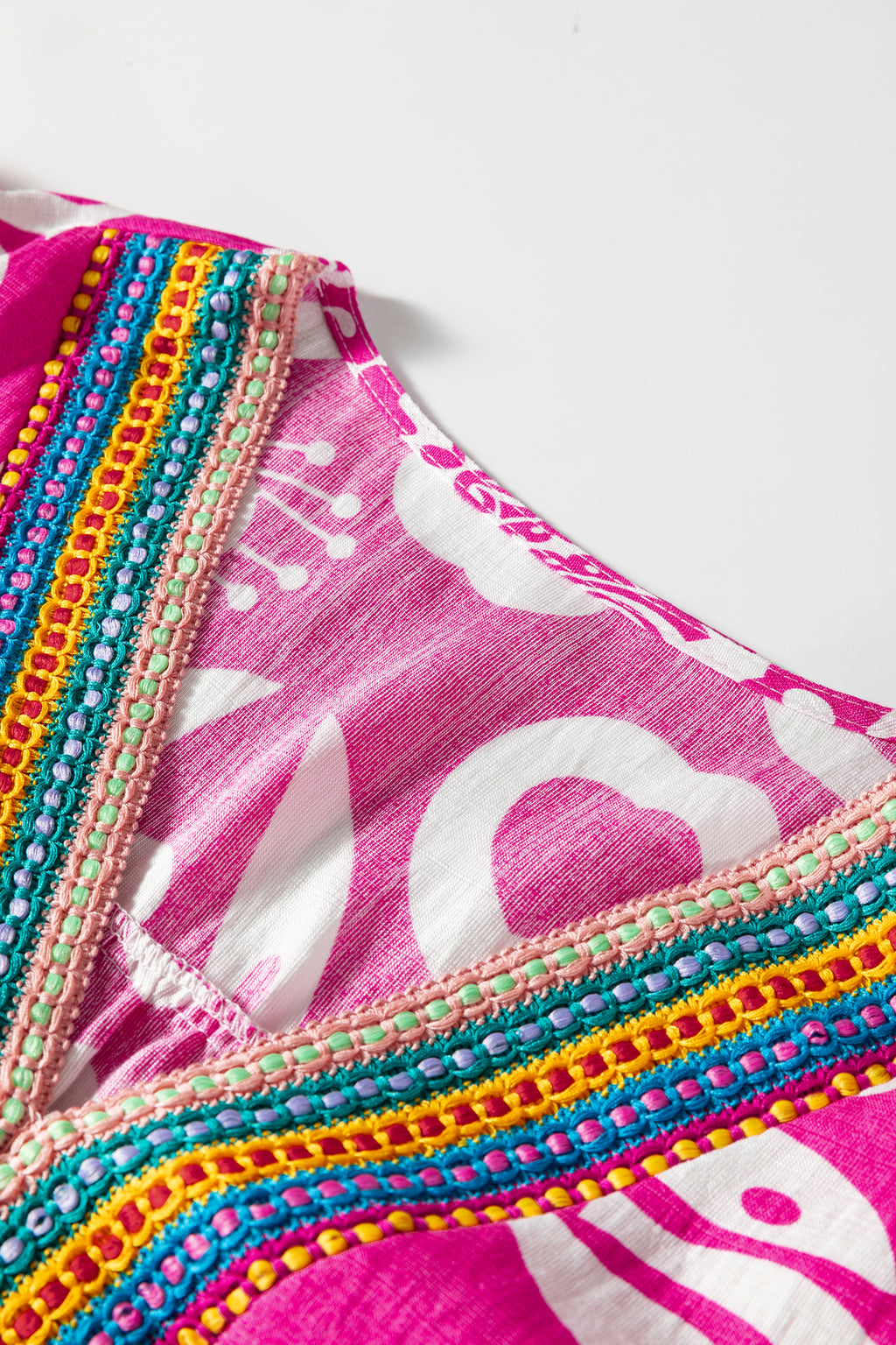 Rose Boho Flared Dress