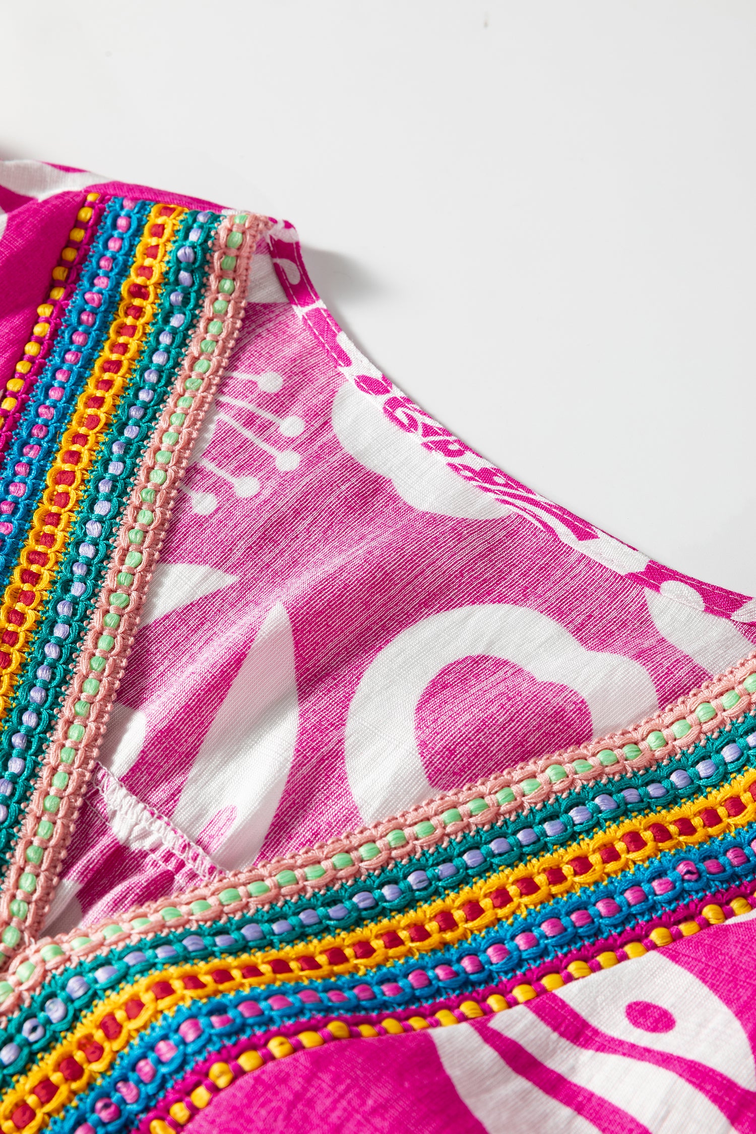 Rose Boho Flared Dress