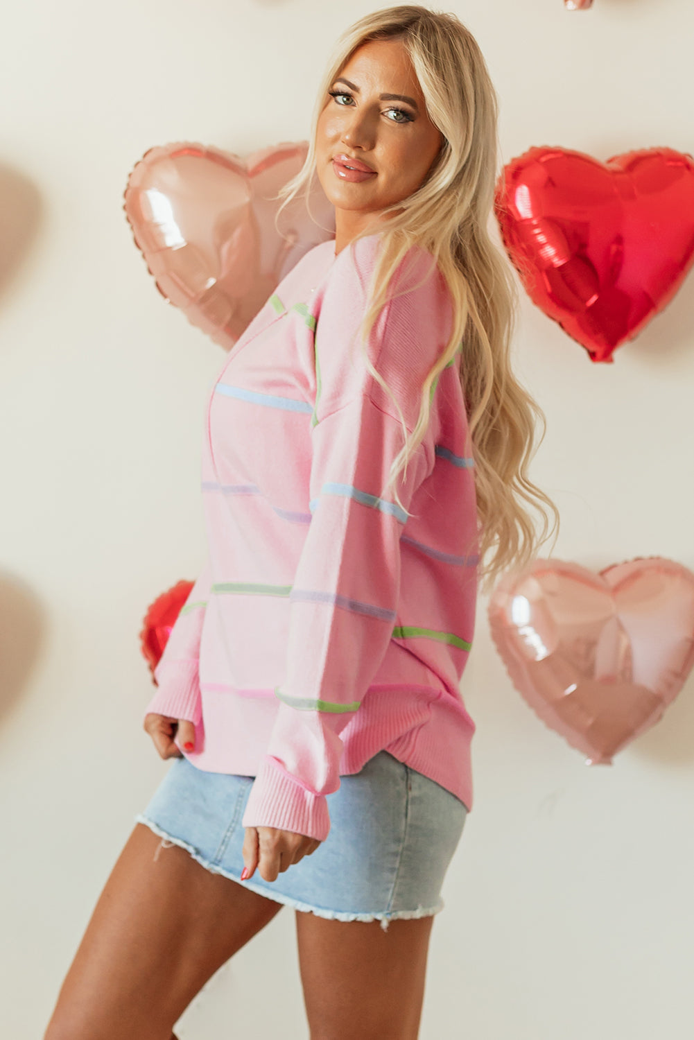 Pink Rainbow Sweater