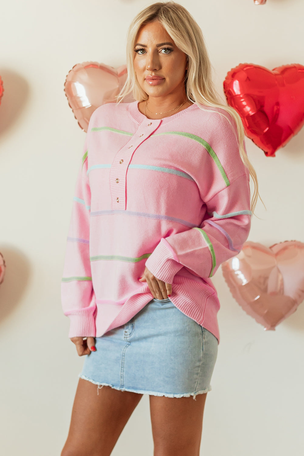 Pink Rainbow Sweater