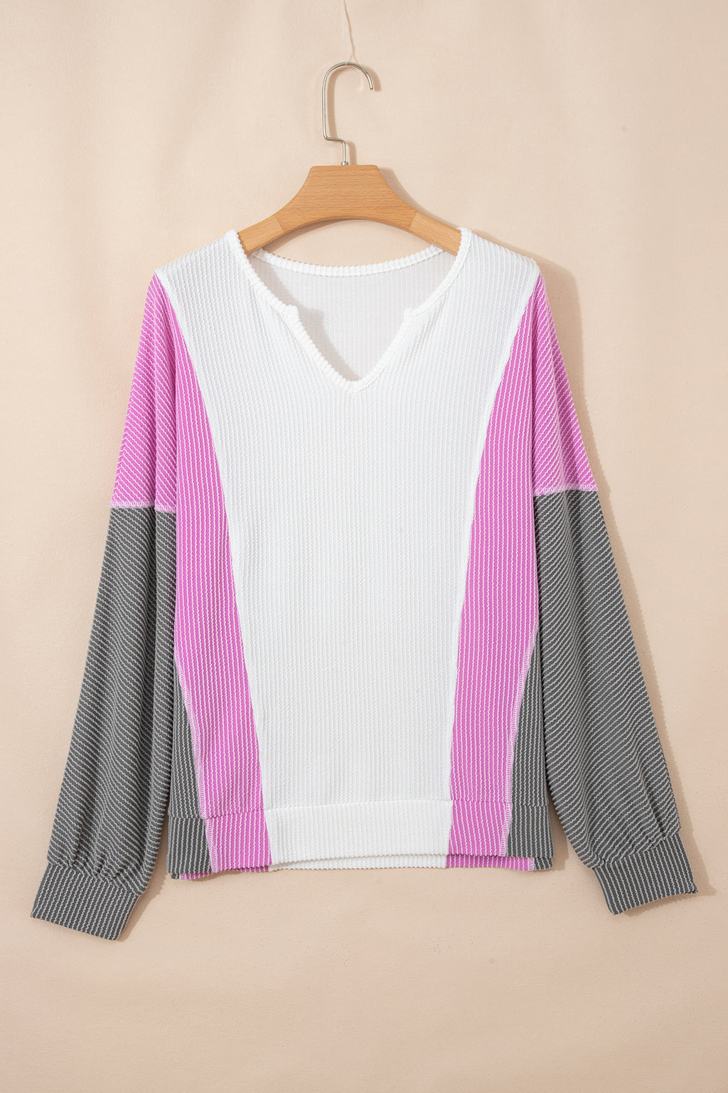 Spiral Patchwork Long Sleeve Top - AXIOM PREMIUN