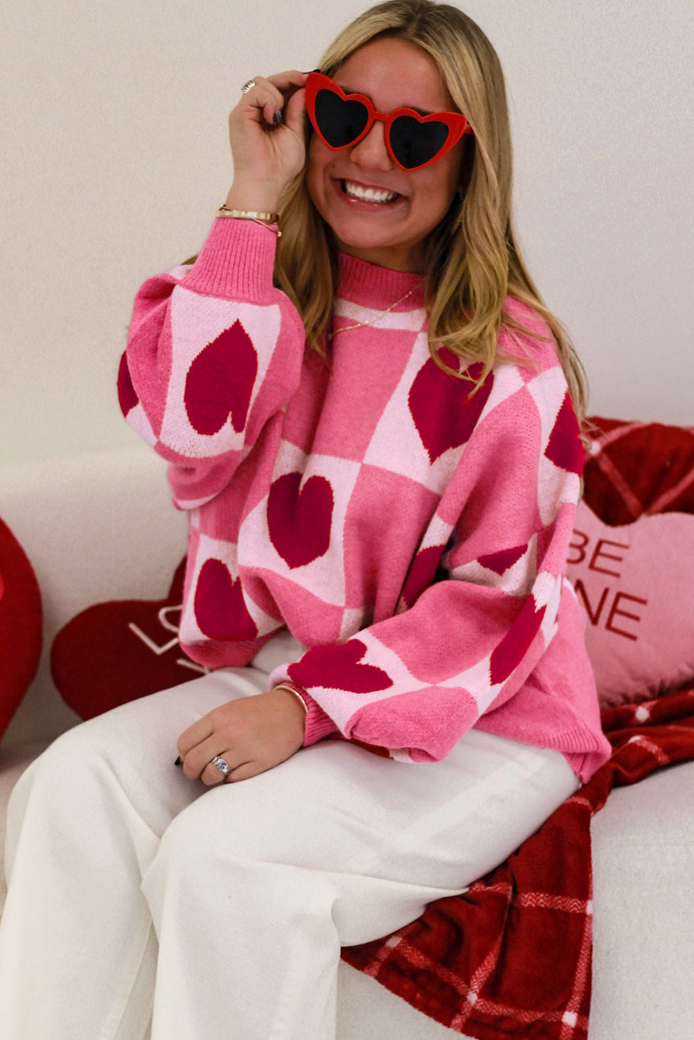 Pink Love Crew Neck Sweater